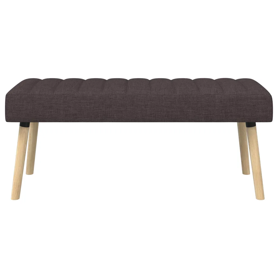 Banc capitonné canal Marron foncé 110 x 40 x 46 cm Tissu - 5