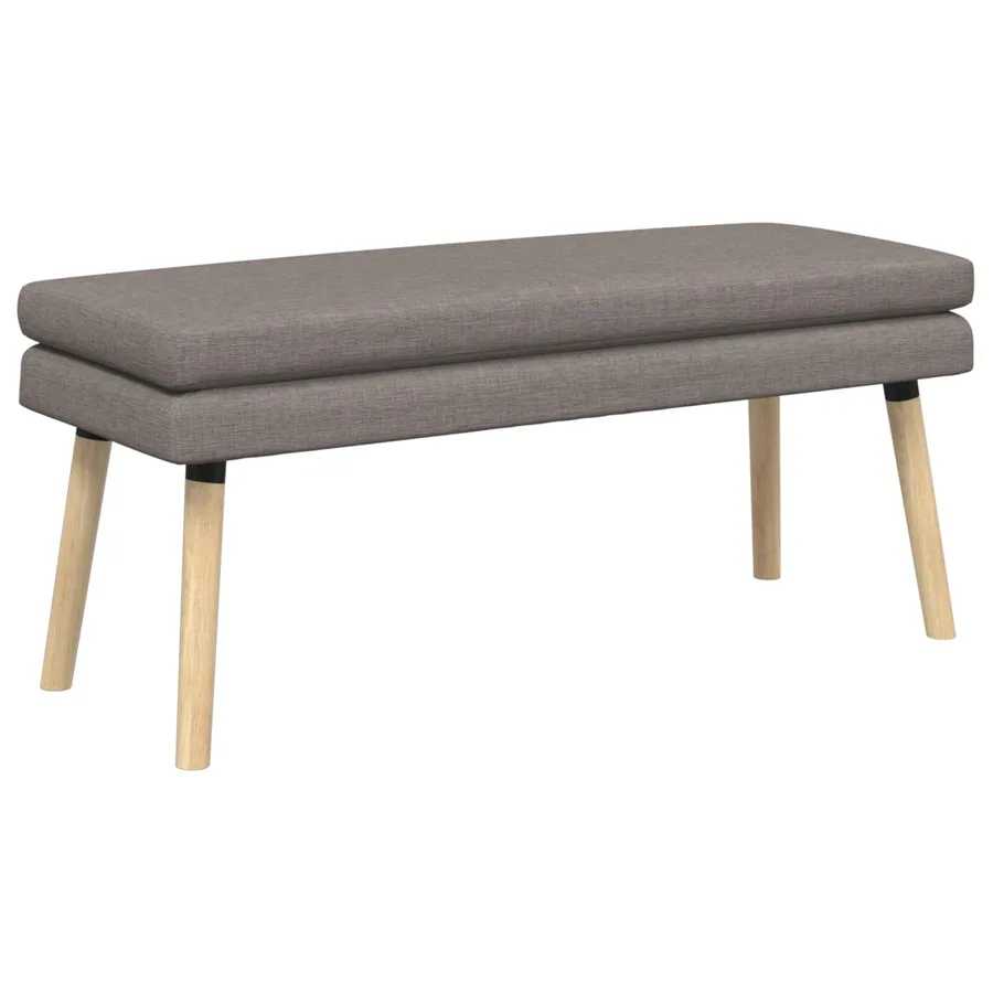 Banc à double couche Taupe 110 x 40 x 47 cm Tissu - 2