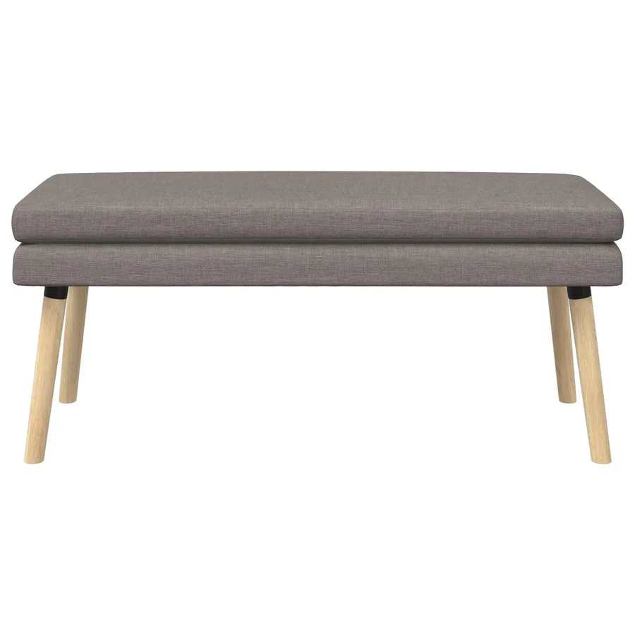Banc à double couche Taupe 110 x 40 x 47 cm Tissu - 5
