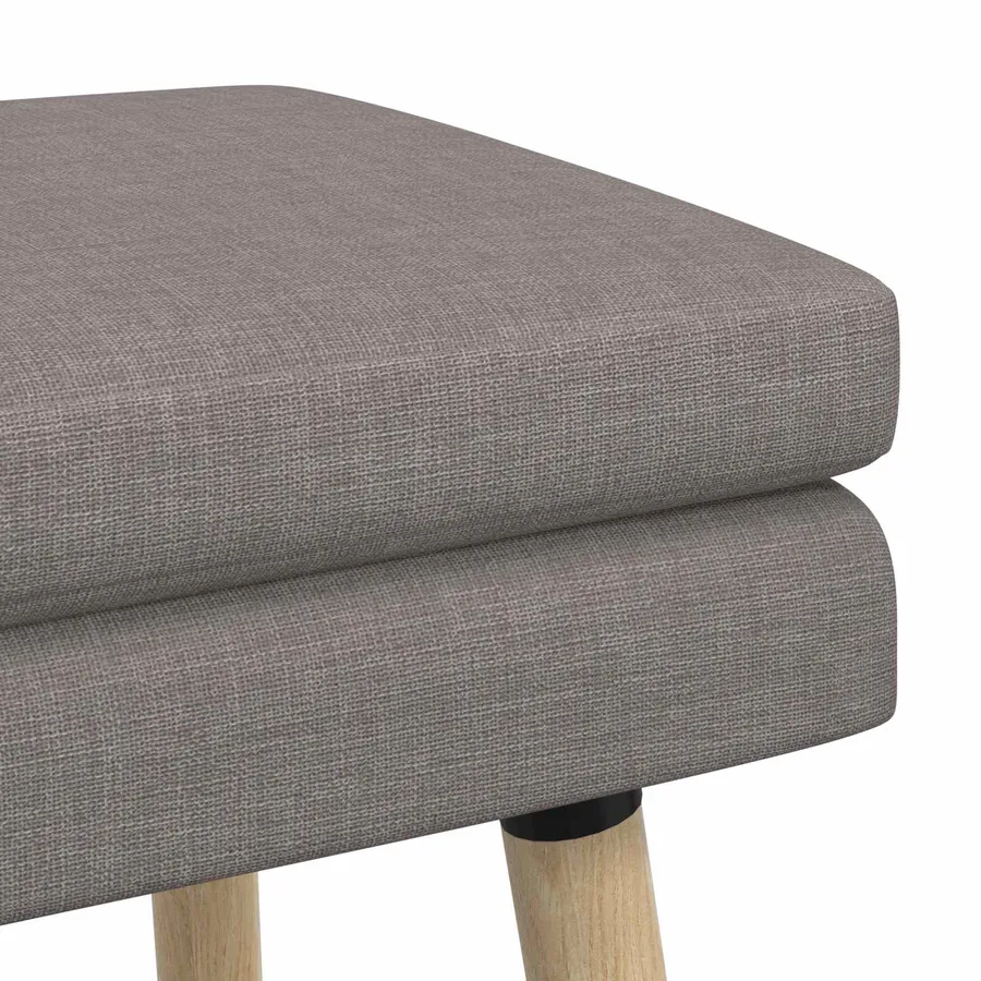 Banc à double couche Taupe 110 x 40 x 47 cm Tissu - 6