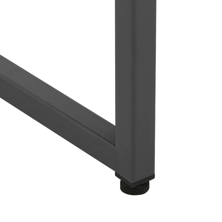 Buffet haut Anthracite 80x35x135 cm Acier et verre trempé - 8