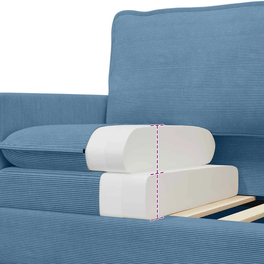 Canapé Bleu 156 x 81 x 87,5 cm Tissu - 7