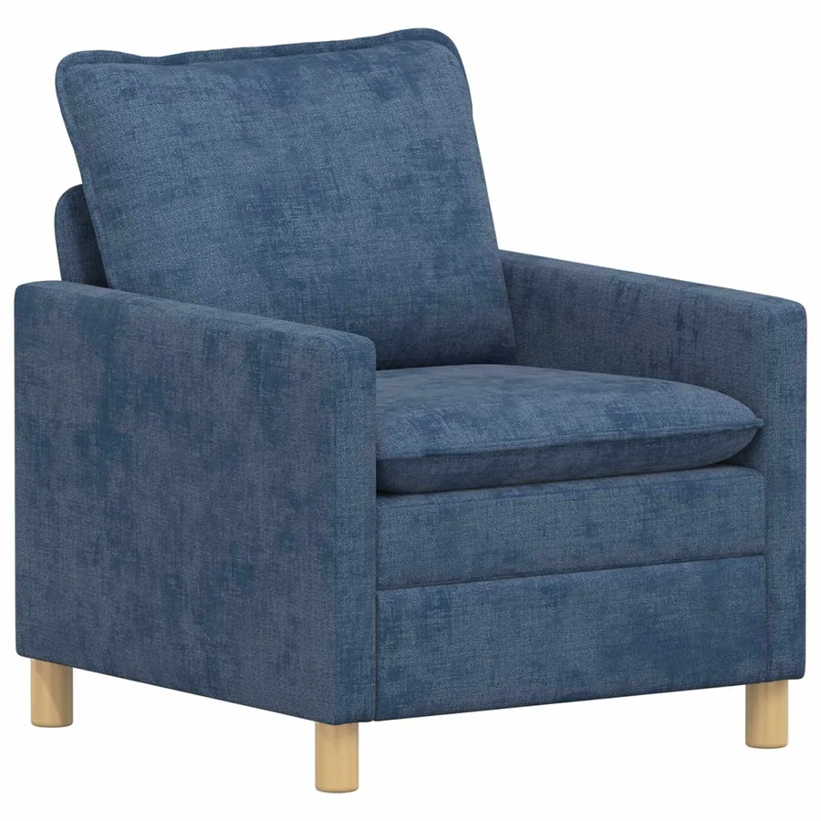 Ensemble de Canapés 2 pcs Bleu Polyester - 3