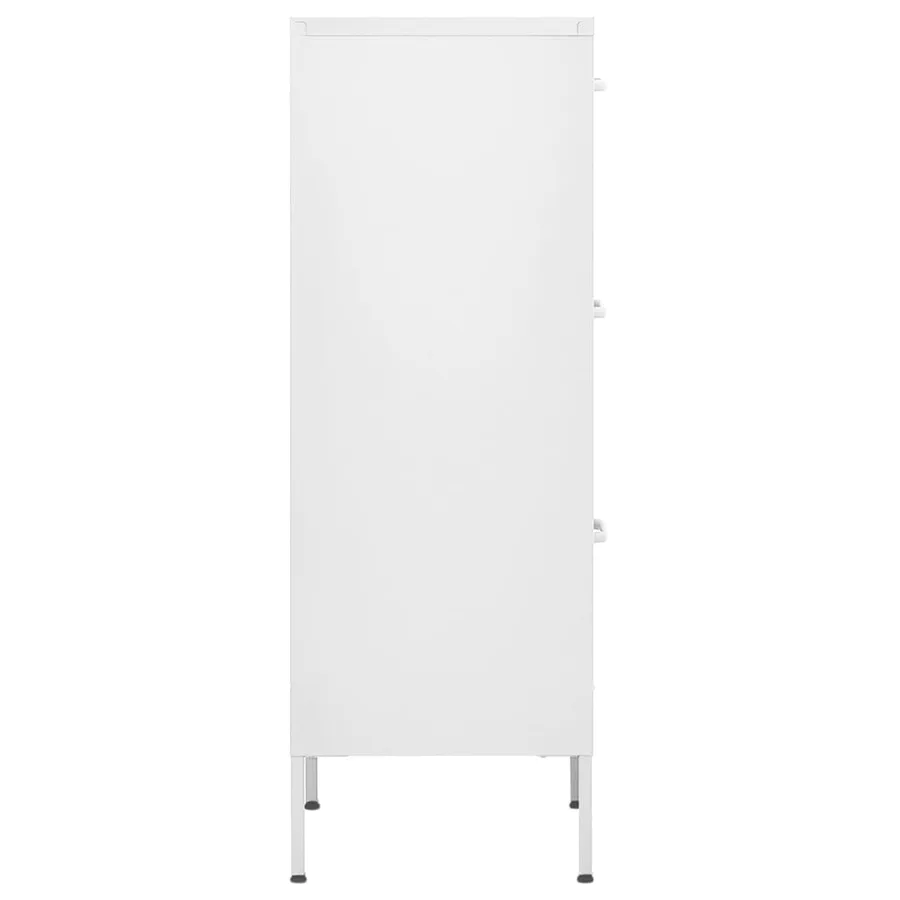 Armoire de rangement Blanc 42,5x35x101,5 cm Acier - 4