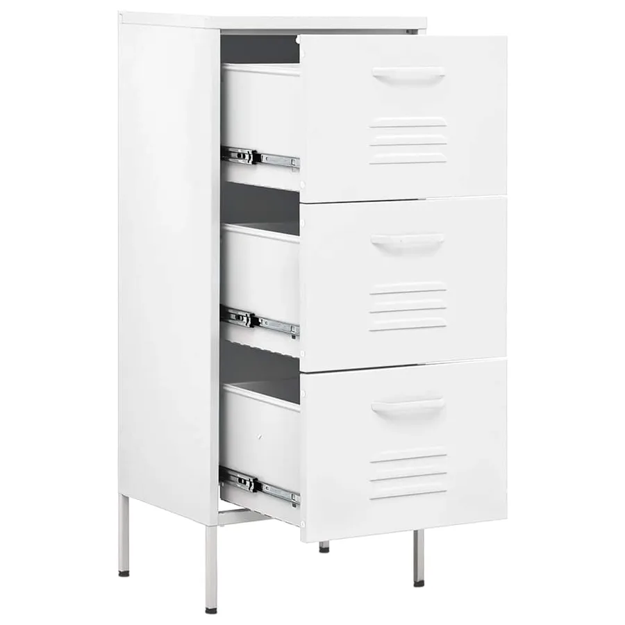 Armoire de rangement Blanc 42,5x35x101,5 cm Acier - 6