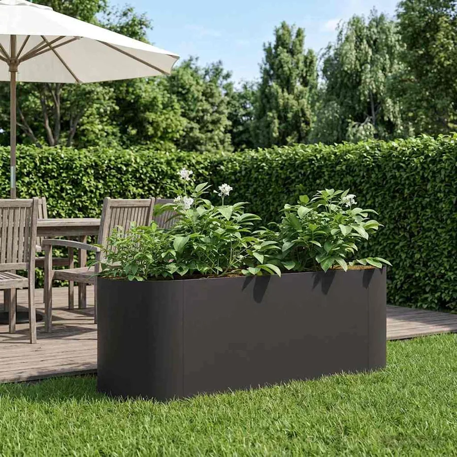 Jardin surélevé Noir 120 x 40 x 40 cm Acier