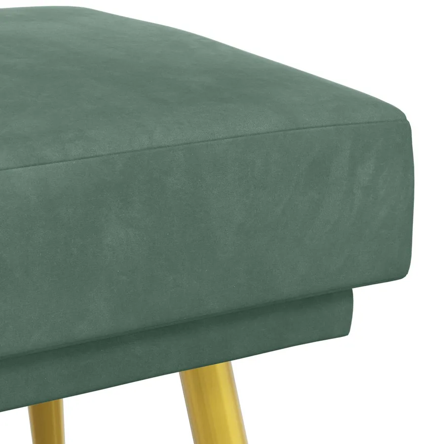Banc à double couche Vert Mer 120 x 45 x 46 cm Velours - 6