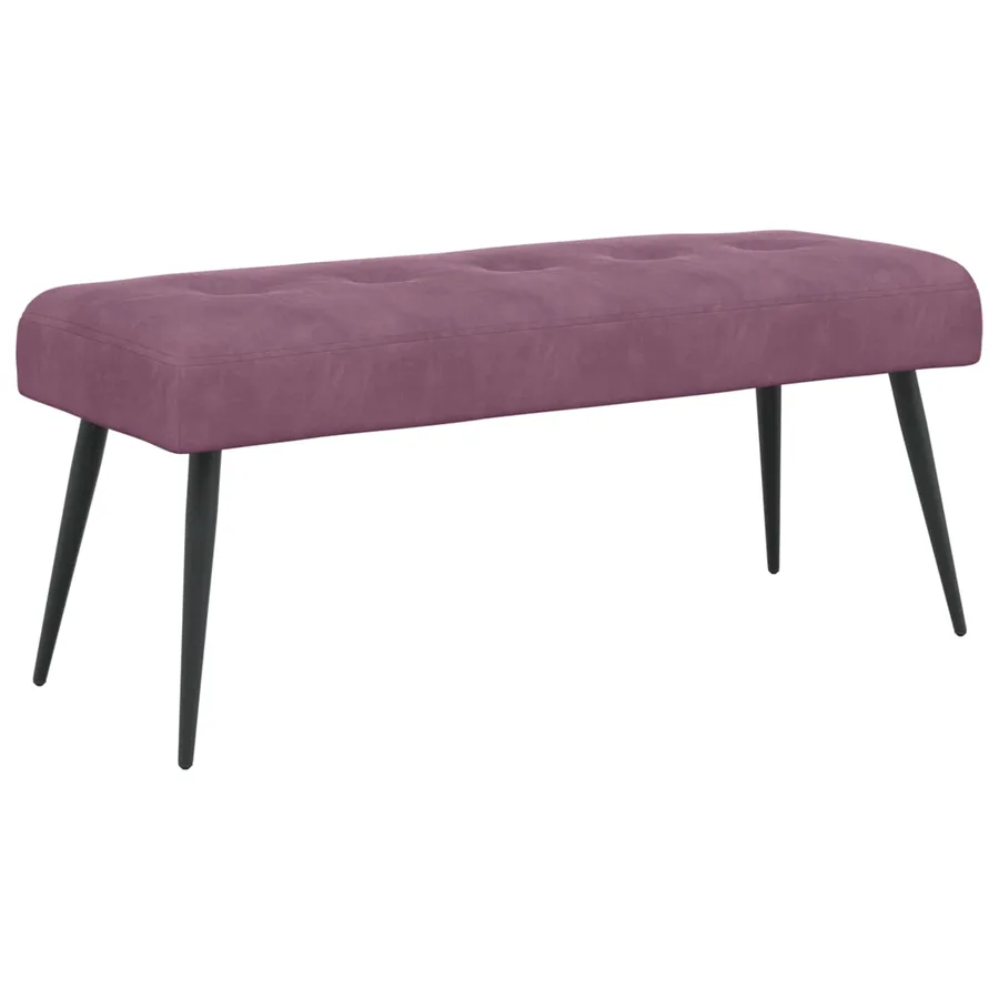 Banc avec capitonnage bouton Pourpre 110 x 40 x 46 cm Velours - 2