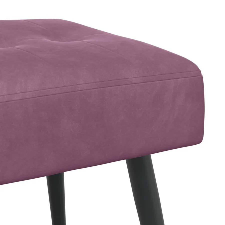 Banc avec capitonnage bouton Pourpre 110 x 40 x 46 cm Velours - 6
