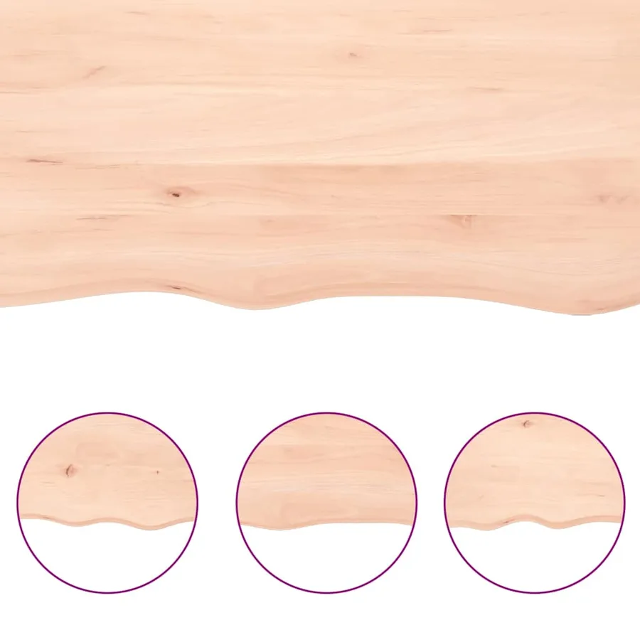 Étagère murale 220x60x(2-6) cm bois de chêne massif non traité - 5