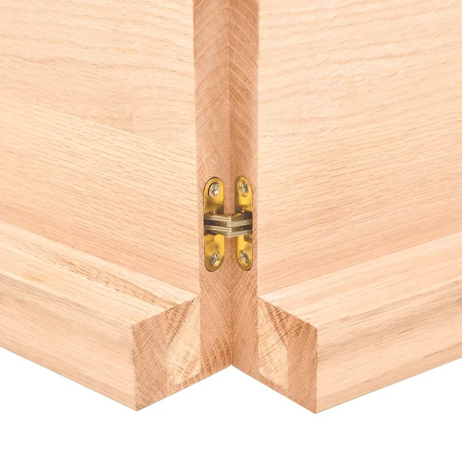 Étagère murale 220x60x(2-6) cm bois de chêne massif non traité - 7