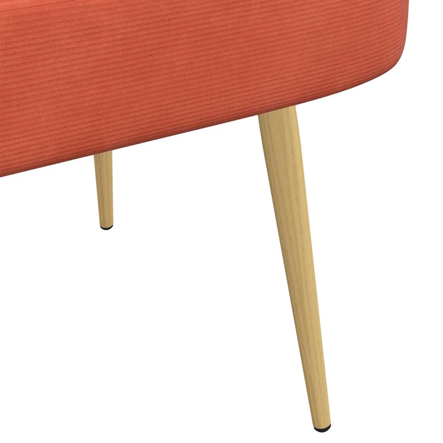 Banc rembourré avec dossier Rouge orange 110 x 60 x 76 cm - 6
