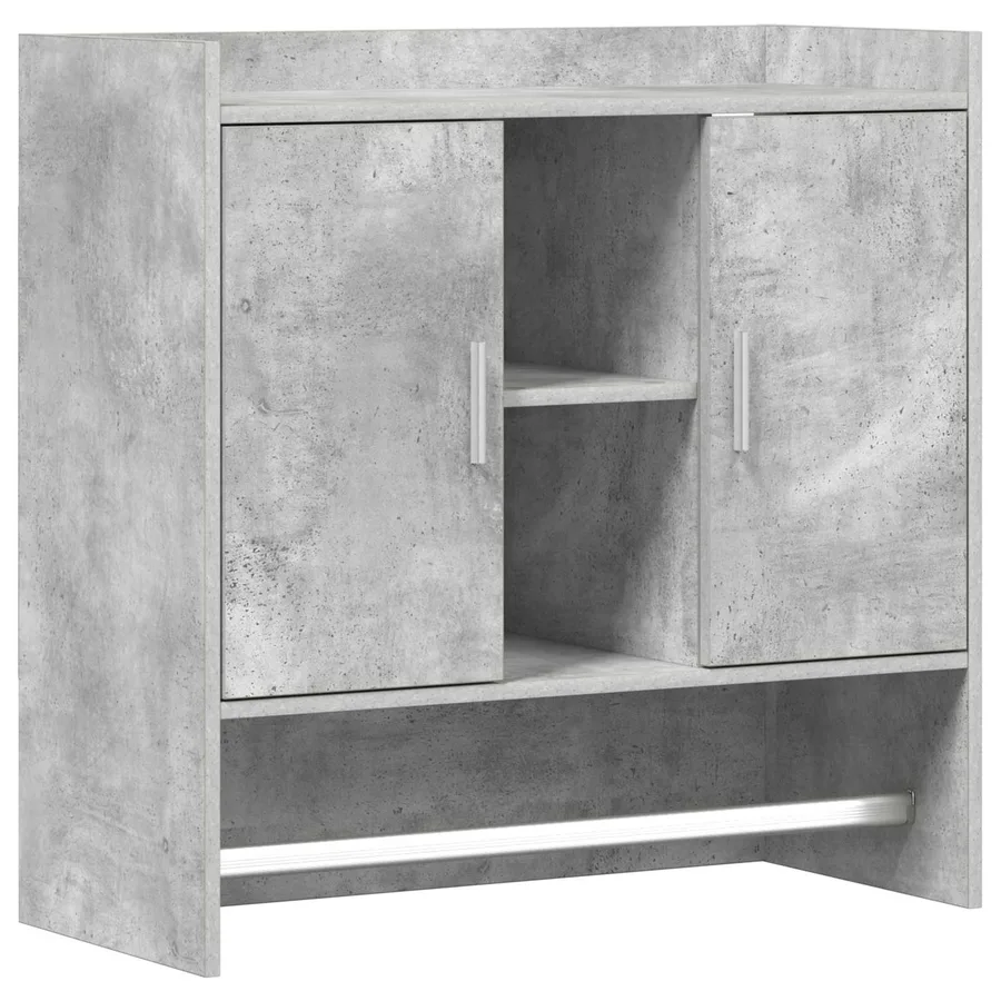 Étagère Murale Montage mural Gris béton 80 x 36 x 80 cm - 2