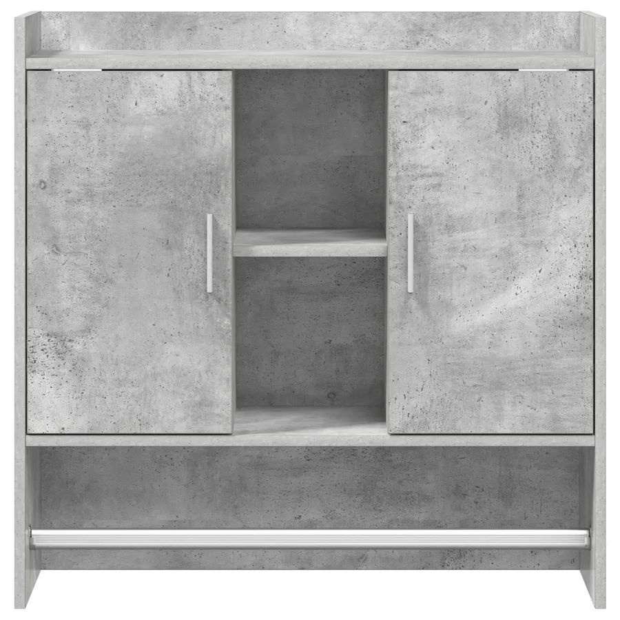 Étagère Murale Montage mural Gris béton 80 x 36 x 80 cm - 5