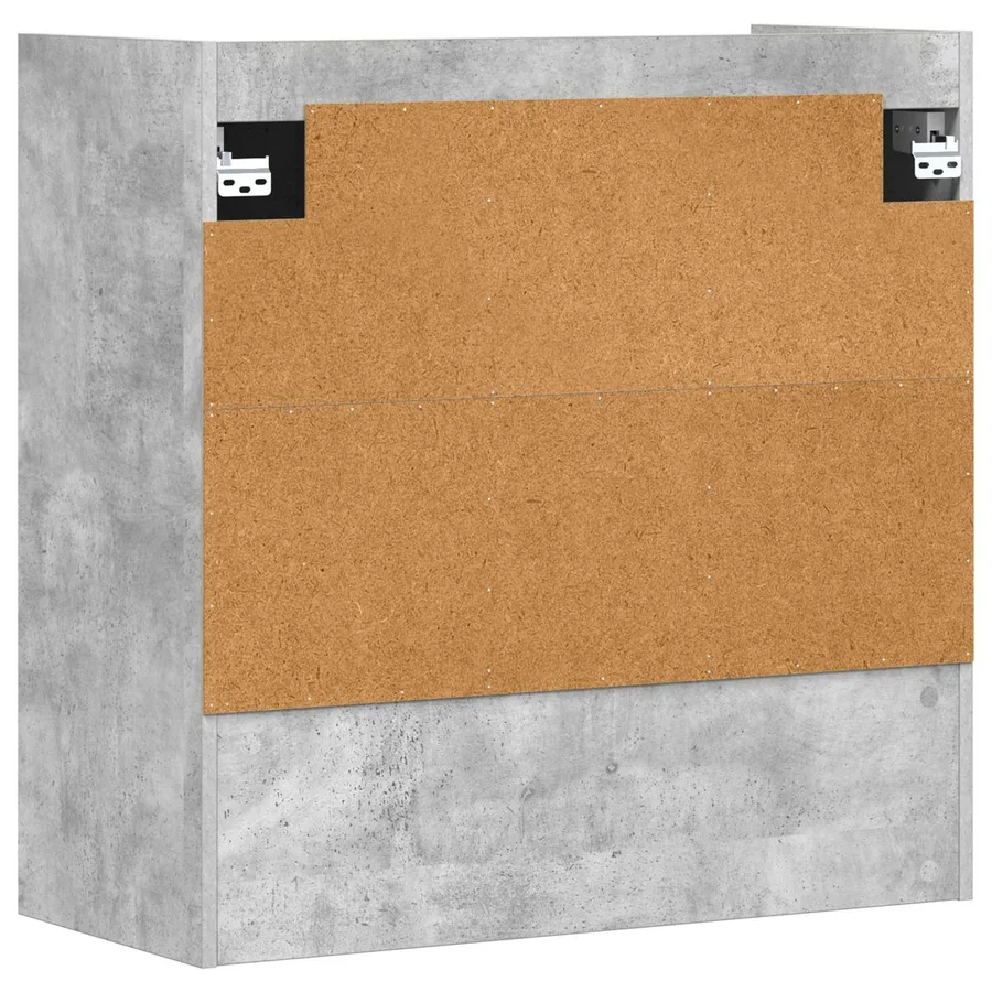 Étagère Murale Montage mural Gris béton 80 x 36 x 80 cm - 7