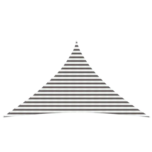 Voile d'ombre Gris clair et blanc 3,5 x 3,5 x 4,9 m HDPE