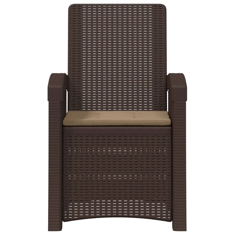 Chaise de jardin inclinable imitant le rotin 2 pcs PP - 125