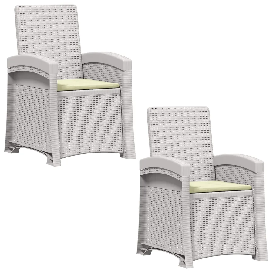 Chaise de jardin inclinable imitant le rotin 2 pcs PP - 133