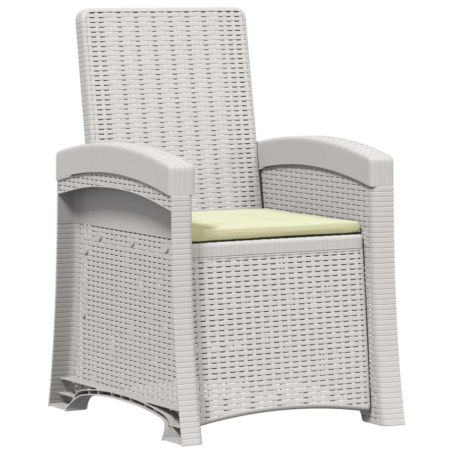Chaise de jardin inclinable imitant le rotin 2 pcs PP - 135