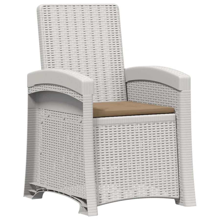Chaise de jardin inclinable imitant le rotin 2 pcs PP - 146