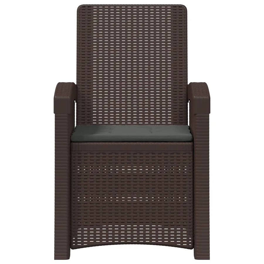 Chaise de jardin inclinable imitant le rotin 2 pcs PP - 26