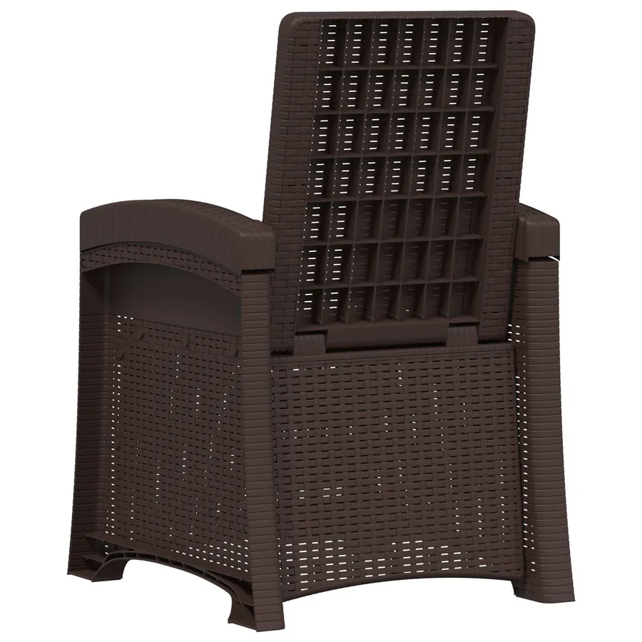 Chaise de jardin inclinable imitant le rotin 2 pcs PP - 27
