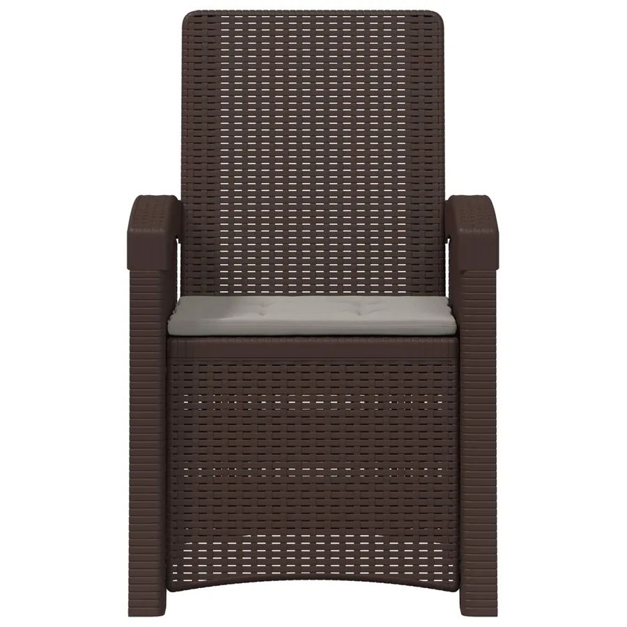 Chaise de jardin inclinable imitant le rotin 2 pcs PP - 37
