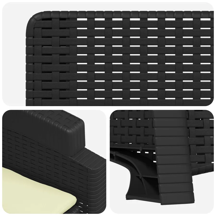 Chaise de jardin inclinable imitant le rotin 2 pcs PP - 49