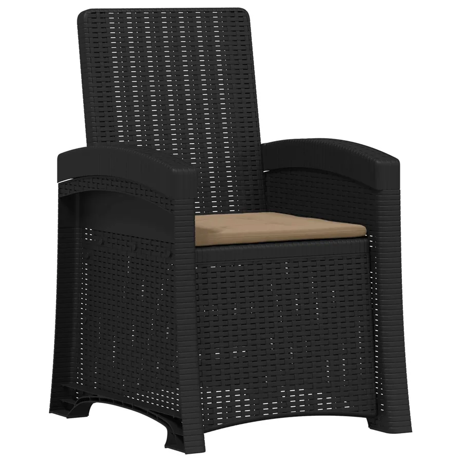 Chaise de jardin inclinable imitant le rotin 2 pcs PP - 58