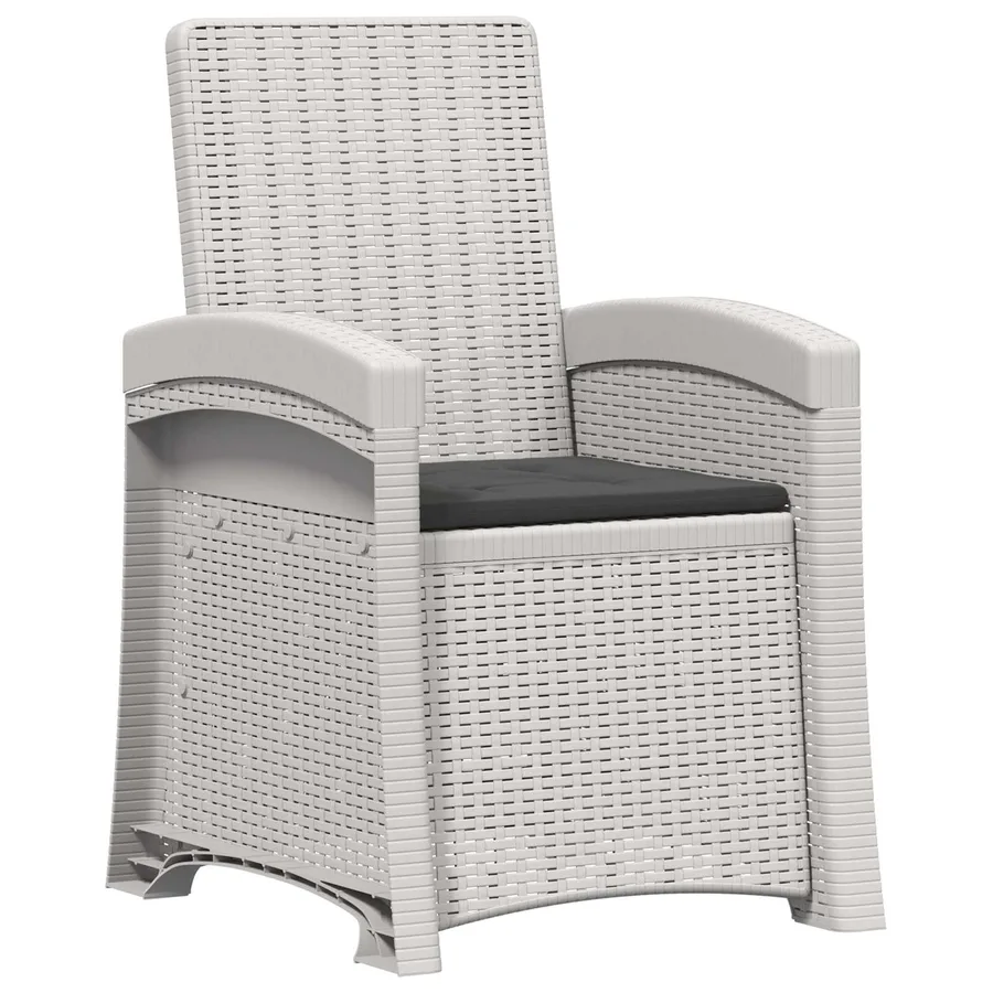 Chaise de jardin inclinable imitant le rotin 2 pcs PP - 69
