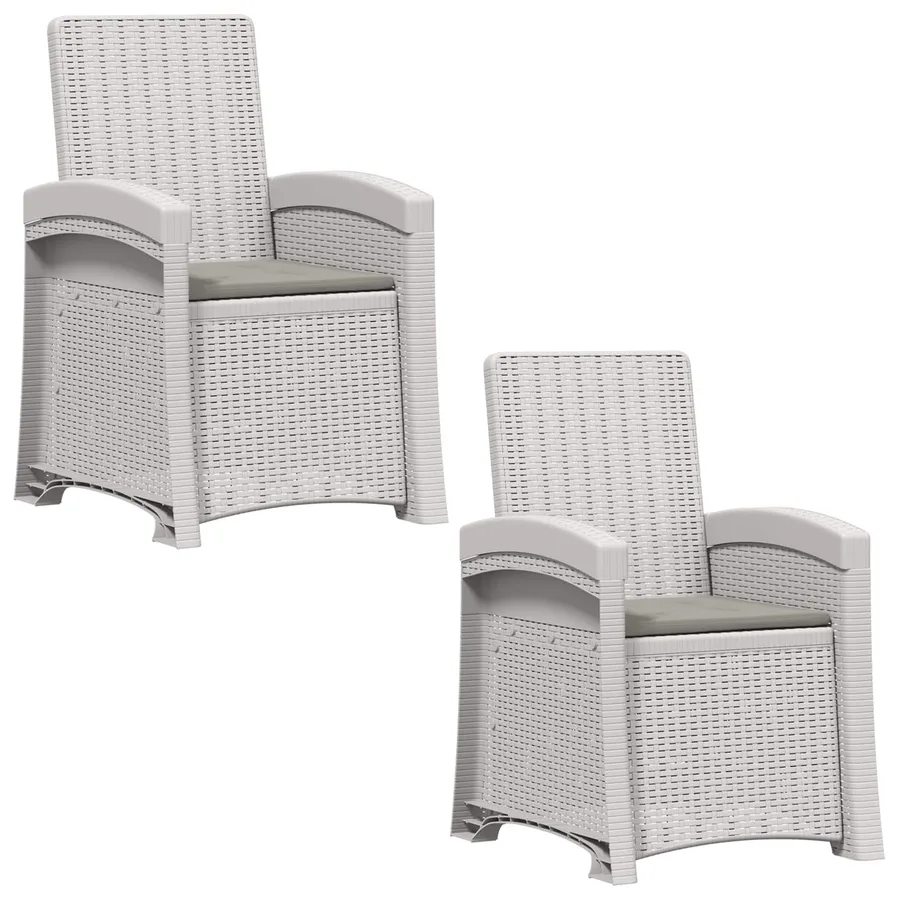 Chaise de jardin inclinable imitant le rotin 2 pcs PP - 78