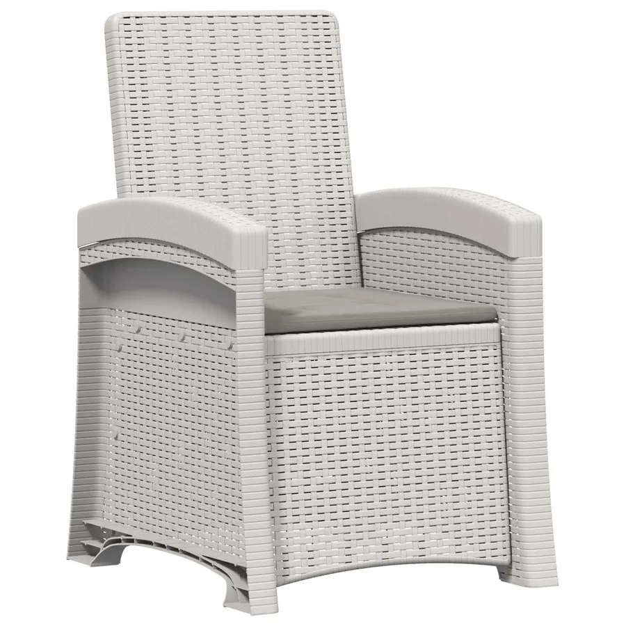 Chaise de jardin inclinable imitant le rotin 2 pcs PP - 4