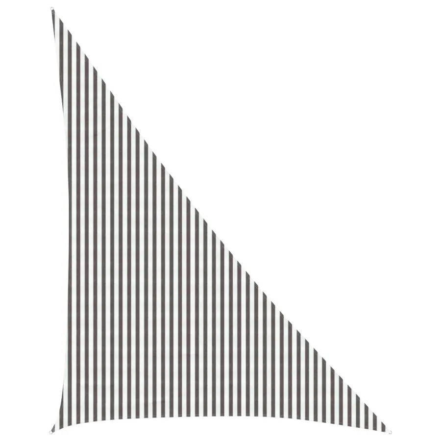 Voile d'ombre Gris clair et blanc 4 x 5 x 6,8 m HDPE