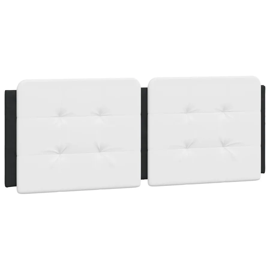 Coussin de tête de lit Zadar blanc et noir 137 cm similicuir - 2