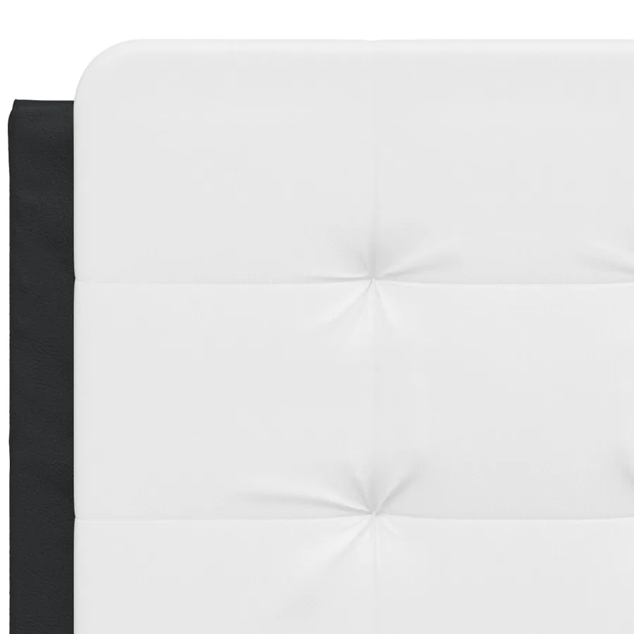 Coussin de tête de lit Zadar blanc et noir 137 cm similicuir - 7