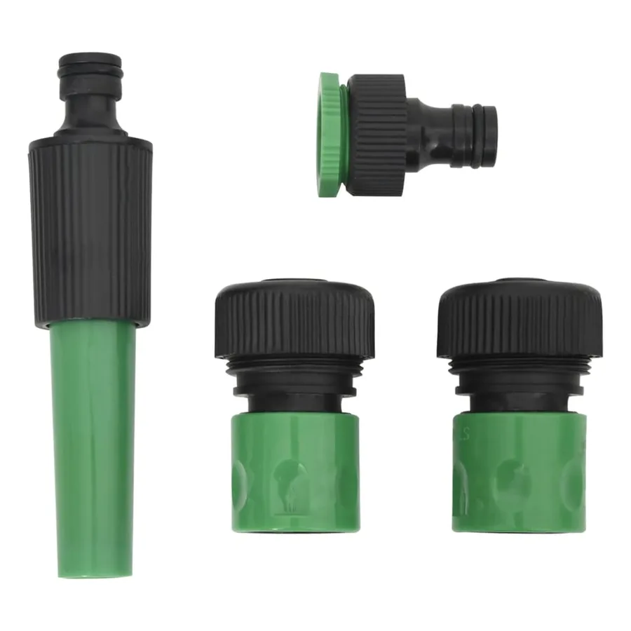 Tuyau d'arrosage avec jeu de raccords vert 0,5" 10 m PVC - 5