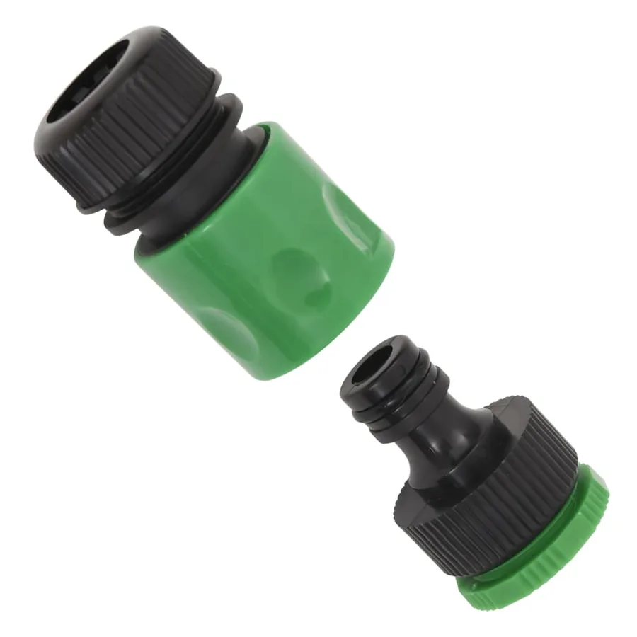 Tuyau d'arrosage avec jeu de raccords vert 0,5" 10 m PVC - 9