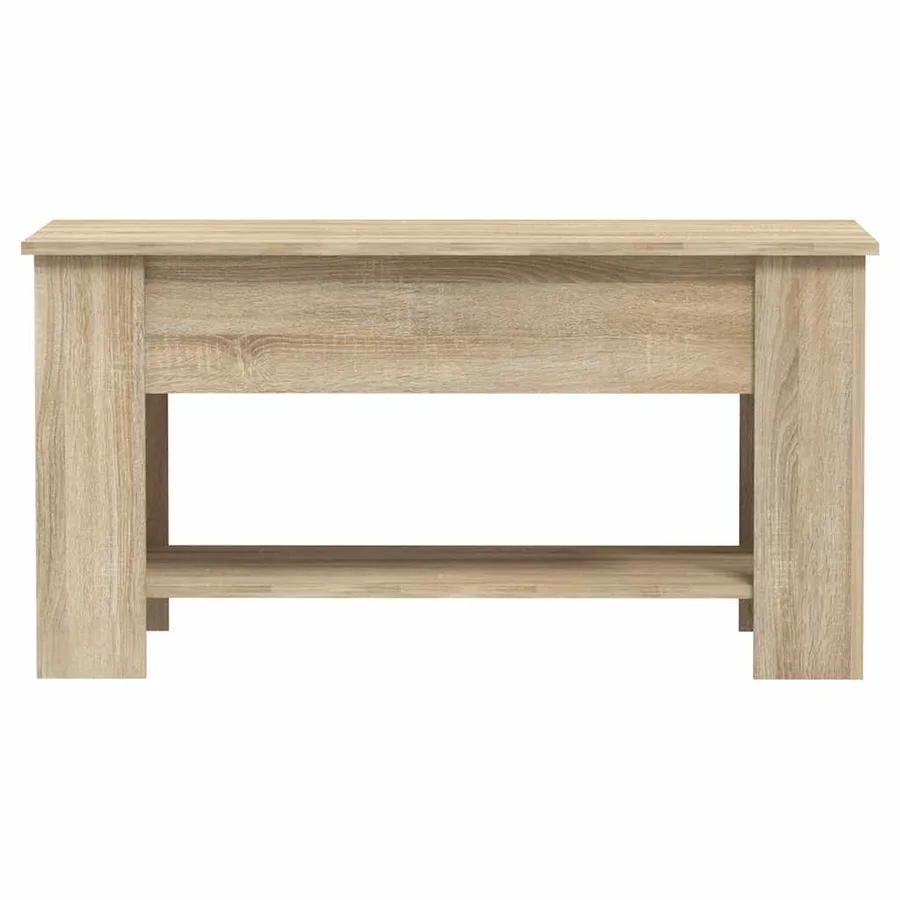 Table basse chêne sonoma 101x49x52 cm bois d'ingénierie - 5