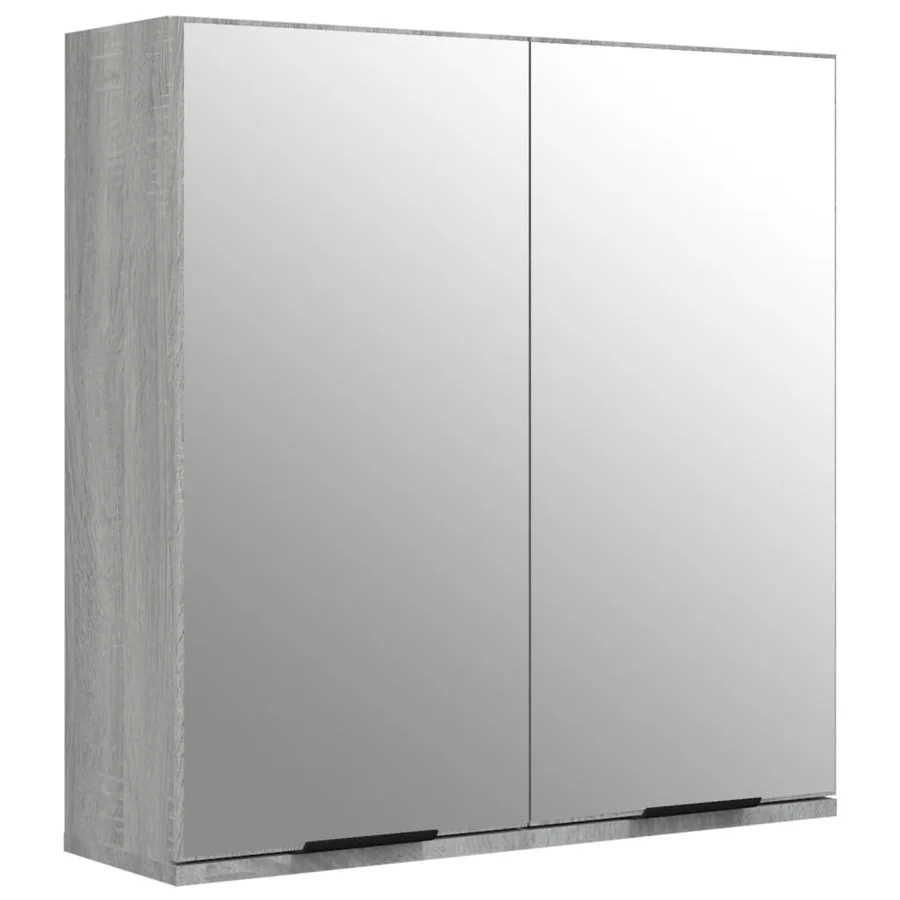 Ensemble d'armoires de salle de bain 3 pcs sonoma gris - 6