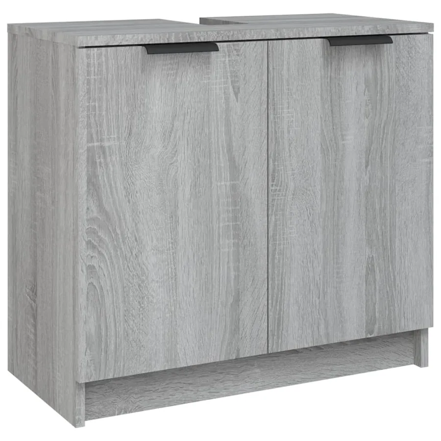 Ensemble d'armoires de salle de bain 3 pcs sonoma gris - 7