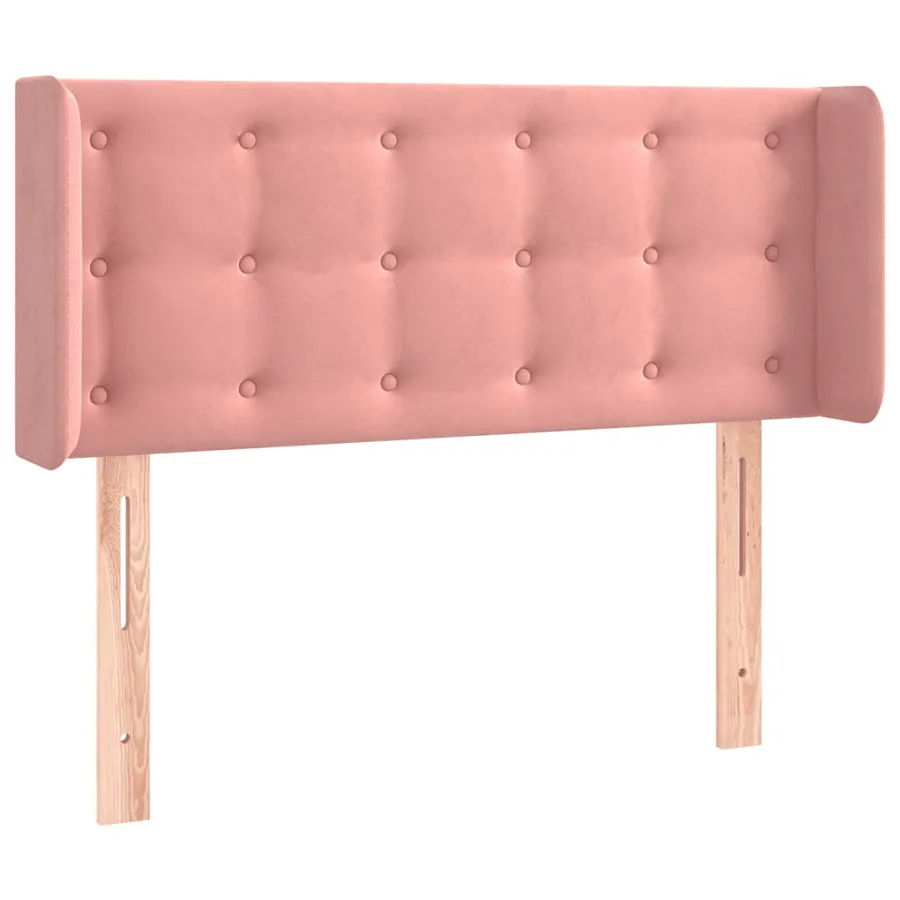Tête de lit à LED Rose 93x16x78/88 cm Velours - 3