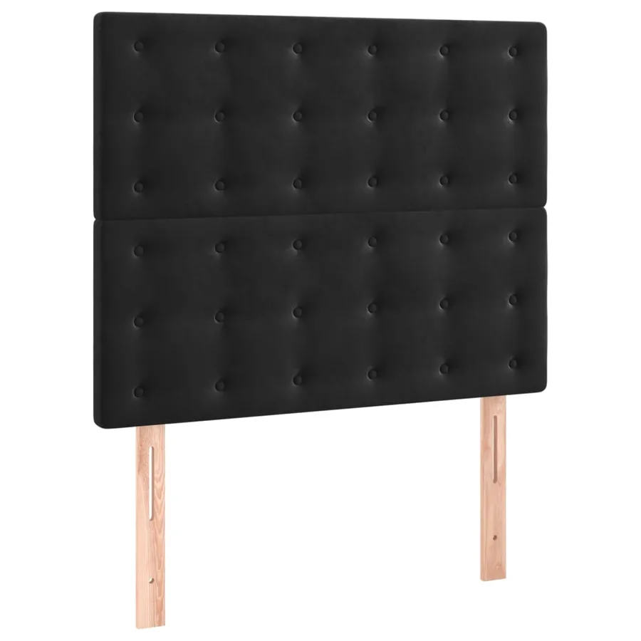 Cadre de lit sans matelas noir 80x200 cm velours - 8