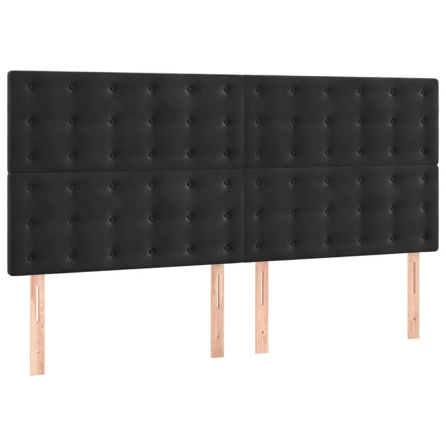 Cadre de lit sans matelas noir 160x200 cm velours - 8