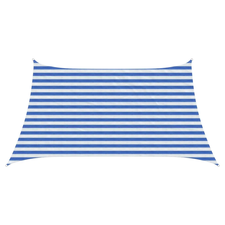 Voile d'ombre Bleu et Blanc 3 / 4 x 2 m HDPE