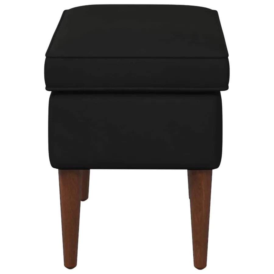 Pouf Noir 55 x 35 x 41 cm Velours - 4