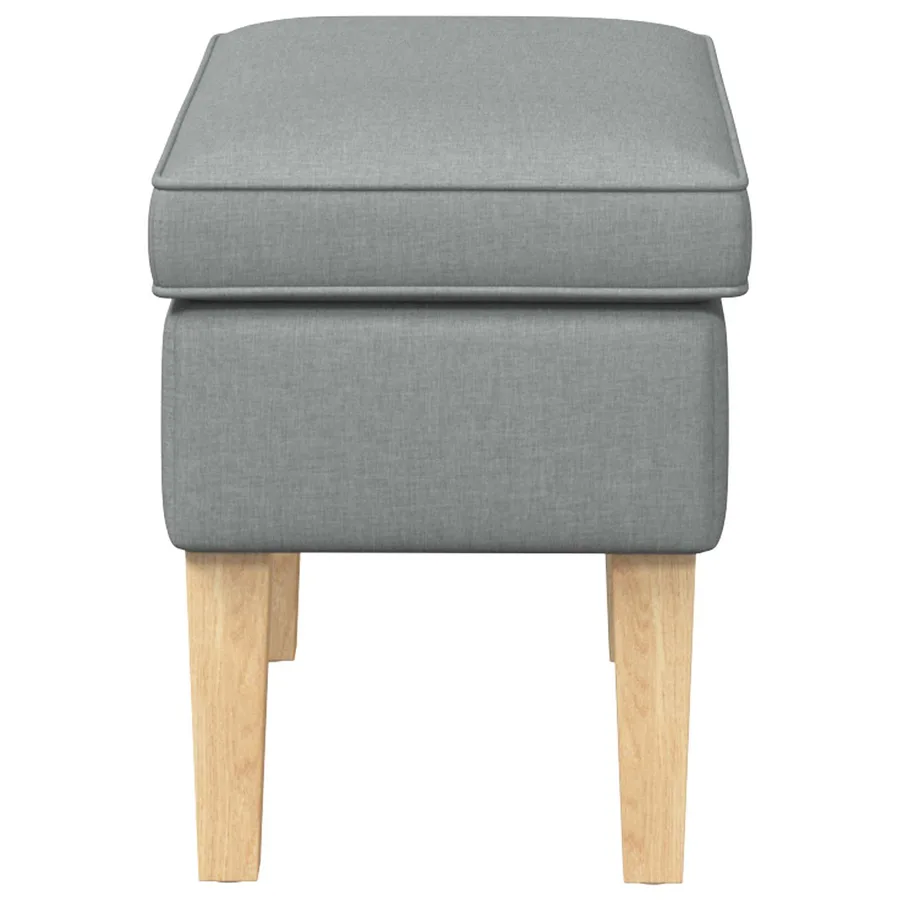 Pouf Gris clair 55 x 35 x 41 cm Tissu - 4