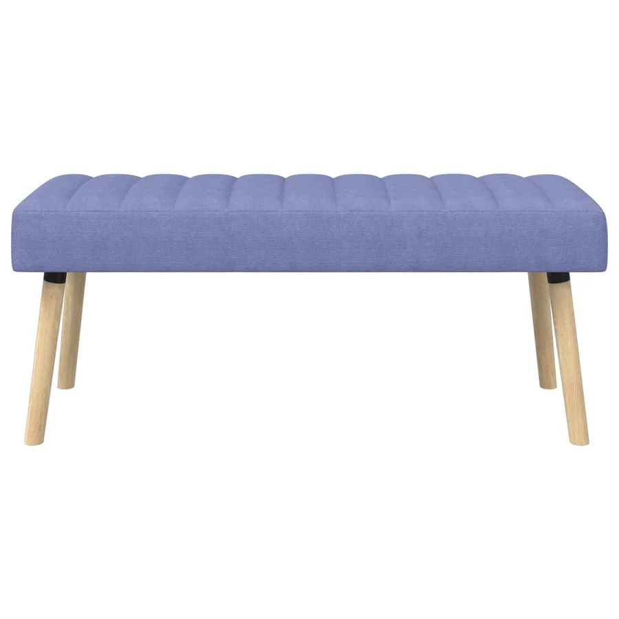 Banc capitonné canal Bleu denim 110 x 40 x 46 cm Tissu - 5