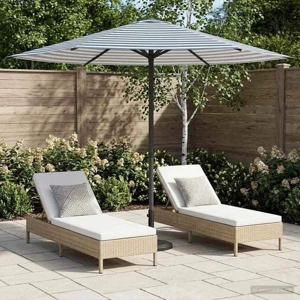 Parasol de jardin 230 x 230 cm Polyester Rectangulaire