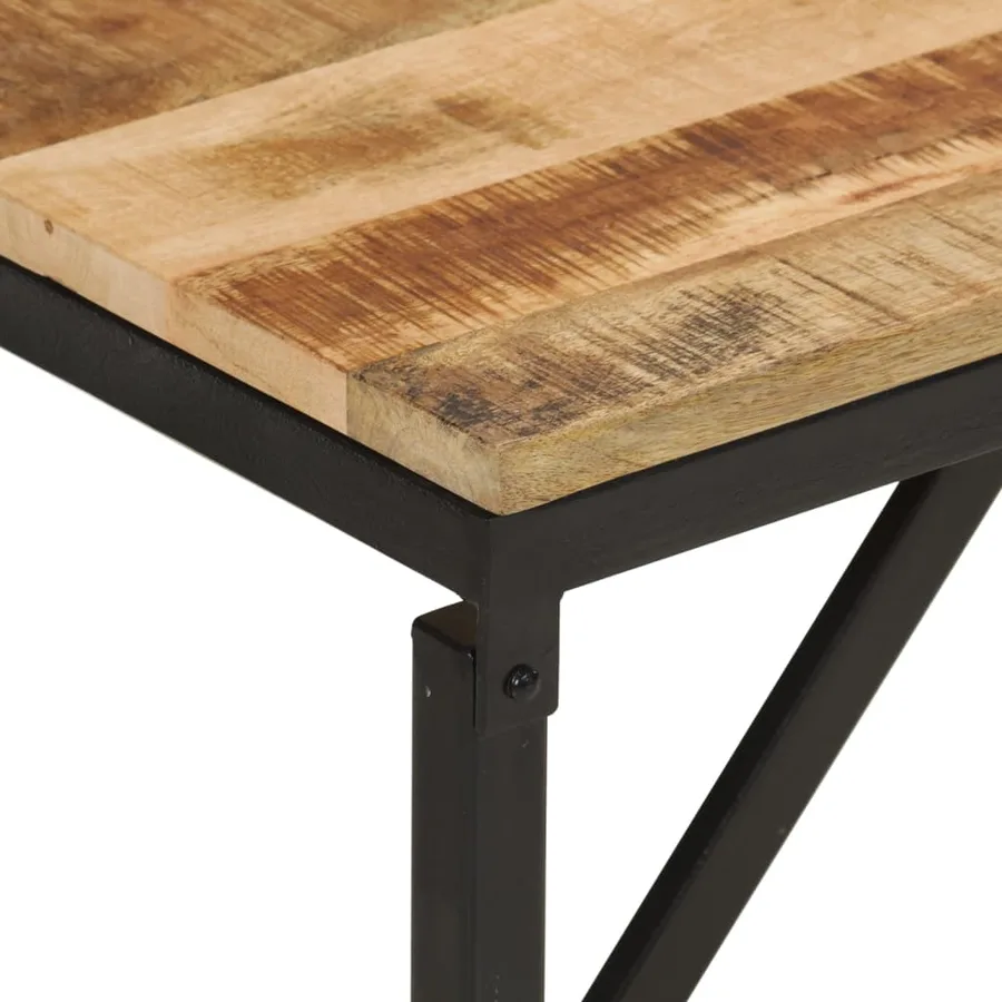 Banc 160x35x46 cm bois massif de manguier - 5