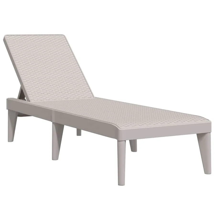 Chaise longue cappuccino 186x60x29 cm PP - 2